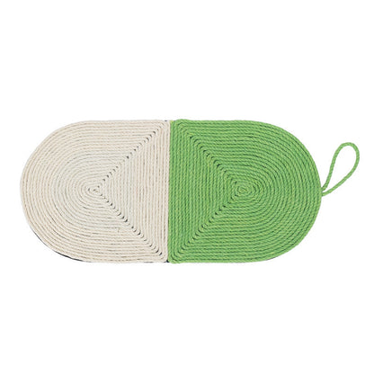 Natural Sisal Cat Scratching Mat - Durable Cactus-Shaped Scratcher for Claw Maintenance and Furniture Protection