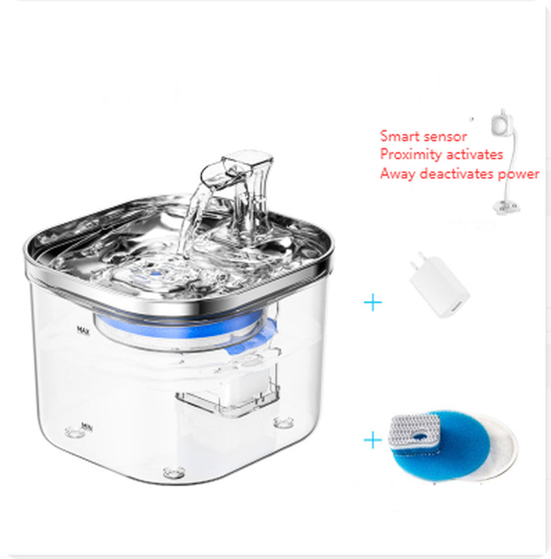Stainless Steel Automatic Pet Water Dispenser - Intelligent Circulation Fountain for Cats and Dogs