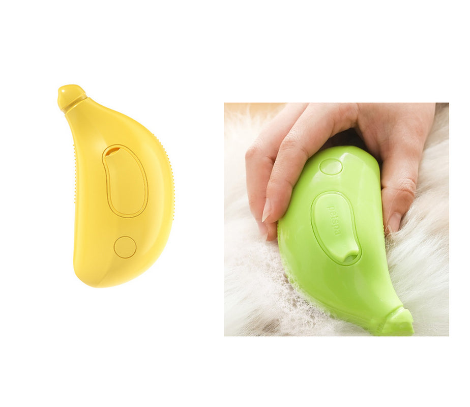 3-in-1 Pet Steam Brush for Cats and Dogs - Cleaning, Massage, and Grooming Tool with Hair Removal Functionality