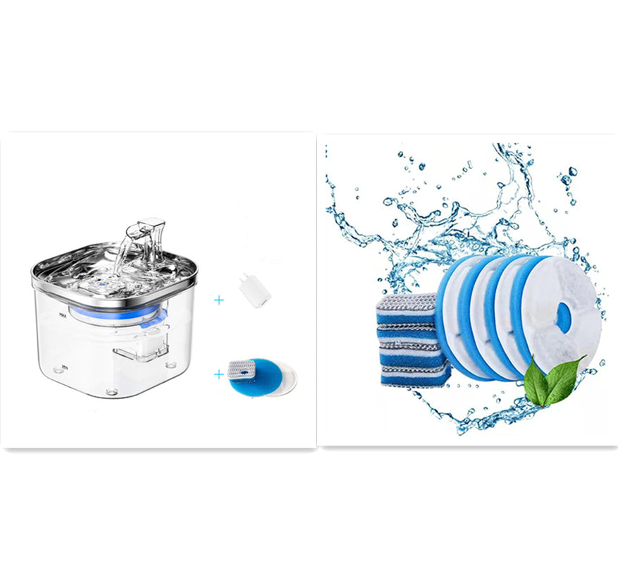 Stainless Steel Automatic Pet Water Dispenser - Intelligent Circulation Fountain for Cats and Dogs