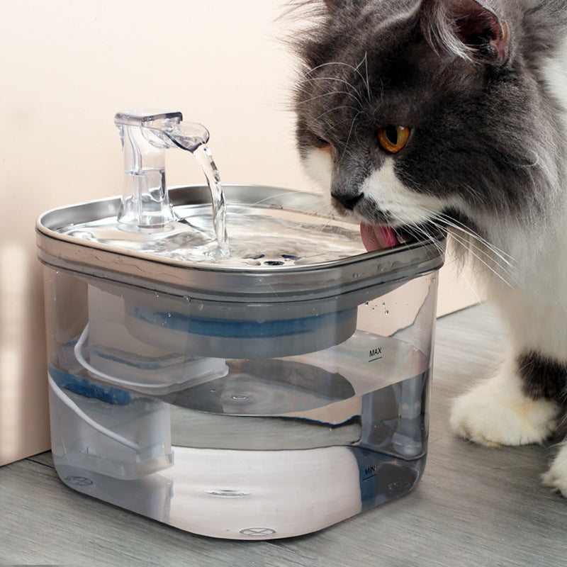 Stainless Steel Automatic Pet Water Dispenser - Intelligent Circulation Fountain for Cats and Dogs