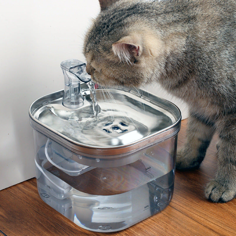 Stainless Steel Automatic Pet Water Dispenser - Intelligent Circulation Fountain for Cats and Dogs