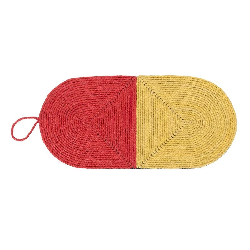 Natural Sisal Cat Scratching Mat - Durable Cactus-Shaped Scratcher for Claw Maintenance and Furniture Protection