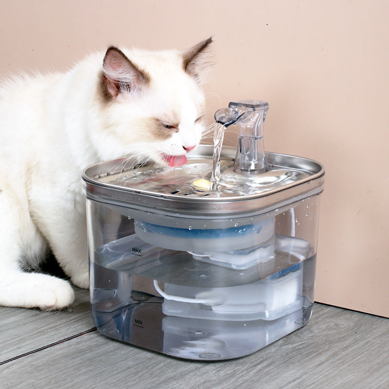 Stainless Steel Automatic Pet Water Dispenser - Intelligent Circulation Fountain for Cats and Dogs