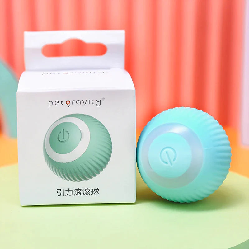 Automatic Interactive Rolling Ball Cat Toy - Self-Moving Electric Toy for Training and Engagement