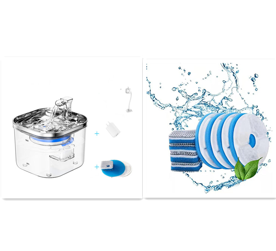 Stainless Steel Automatic Pet Water Dispenser - Intelligent Circulation Fountain for Cats and Dogs