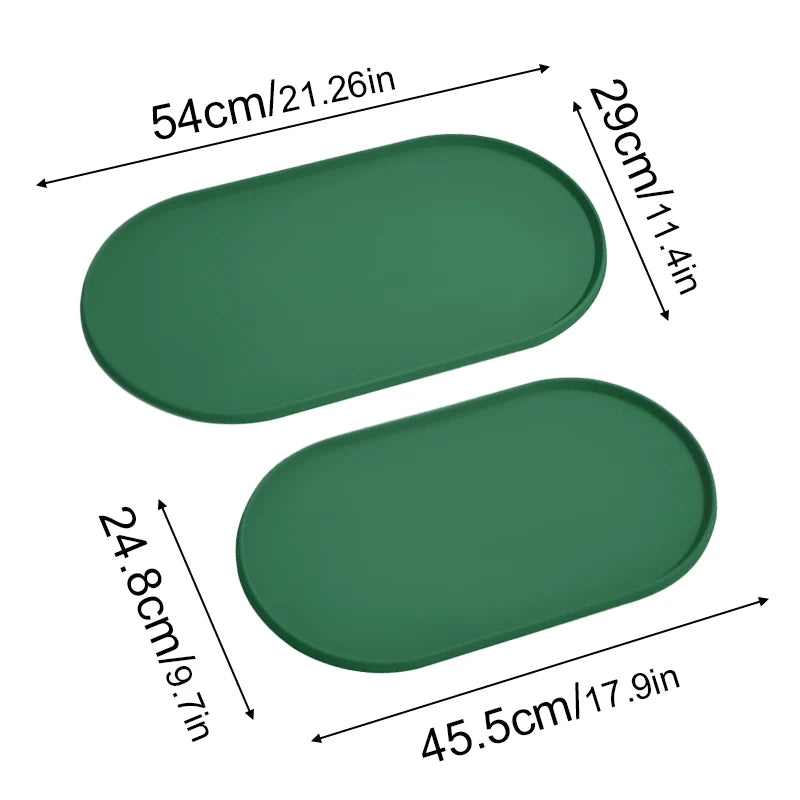 Silicone Waterproof Pet Bowl Mat - Spill-Resistant Feeding Tray for Dogs and Cats
