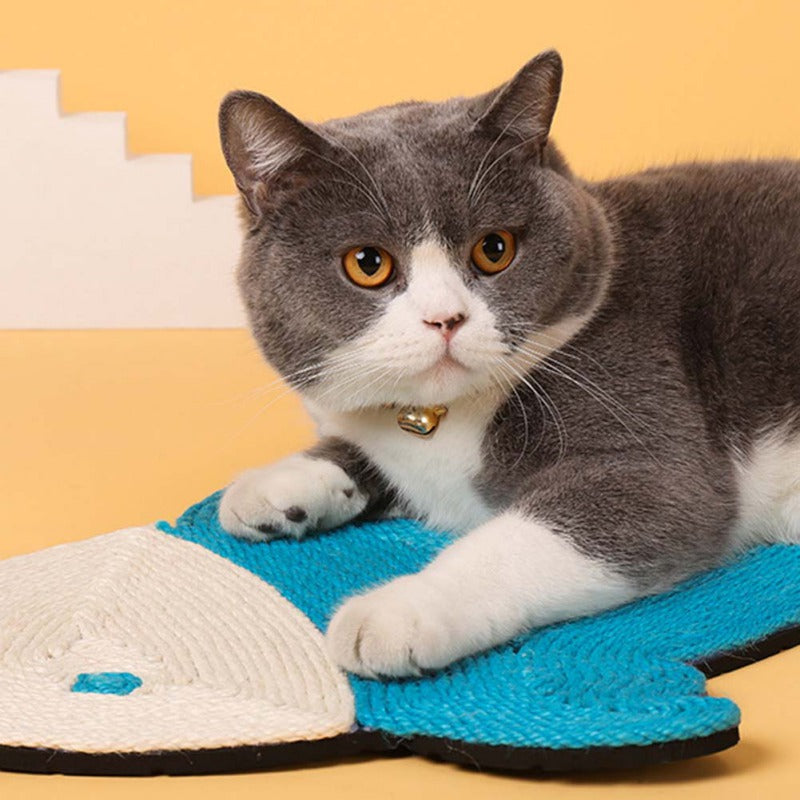 Natural Sisal Cat Scratching Mat - Durable Cactus-Shaped Scratcher for Claw Maintenance and Furniture Protection
