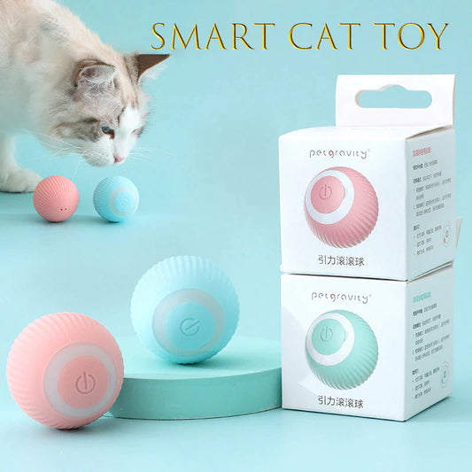 Automatic Interactive Rolling Ball Cat Toy - Self-Moving Electric Toy for Training and Engagement