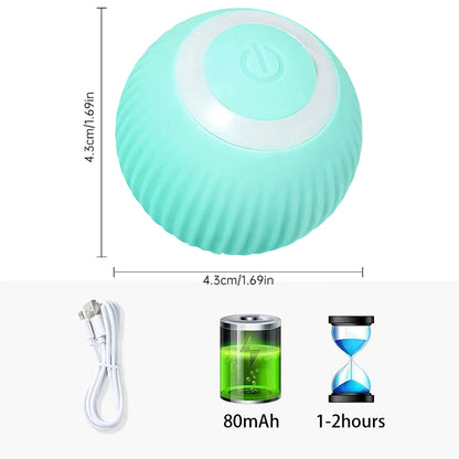 Automatic Interactive Rolling Ball Cat Toy - Self-Moving Electric Toy for Training and Engagement