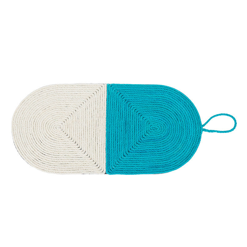 Natural Sisal Cat Scratching Mat - Durable Cactus-Shaped Scratcher for Claw Maintenance and Furniture Protection